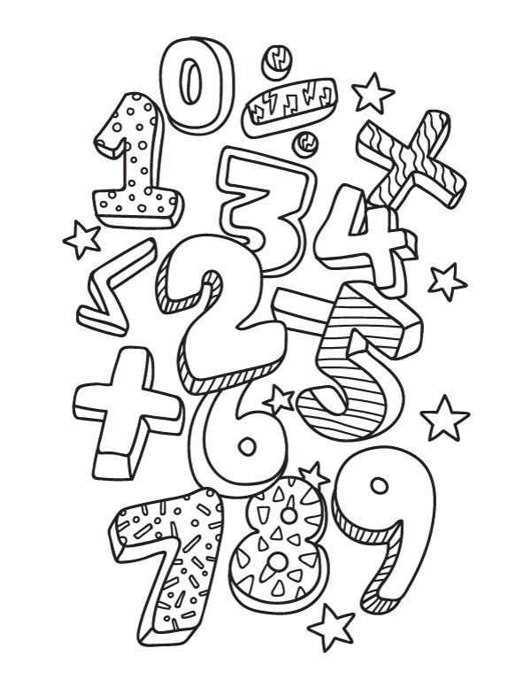 Free Printable Math Coloring Page. Download It From  Https://Museprintables.Com/Download/Coloring-Page/Math/ | Math Coloring,  Math Drawing, Math Doodles