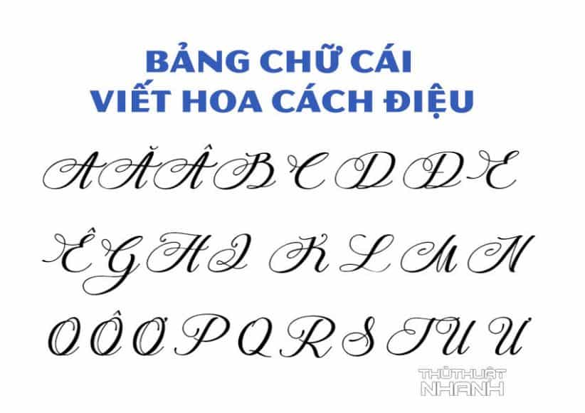 Bảng Chữ Cái In Hoa Đẹp ❤️1001 Kiểu Chữ Hoa Sáng Tạo