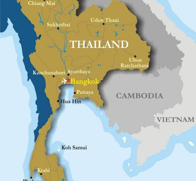 Bản Đồ Thái Lan ❤️ ( Thailand Map ) ❤️ Khổ Lớn Năm 2023