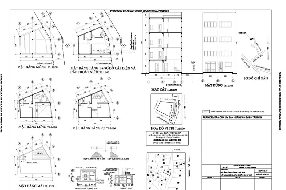 Bản Vẽ Xin Phép Xây Dựng Mẫu File Cad - Máy Phay, Tiện Cnc