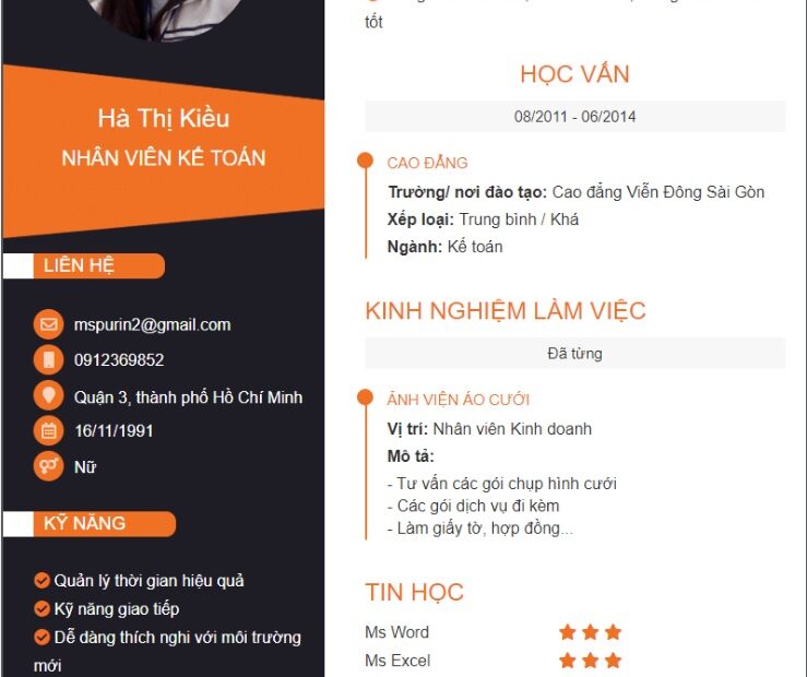 1000+] Mẫu Cv Xin Việc Miễn Phí Cho Mọi Ngành Nghề 2023