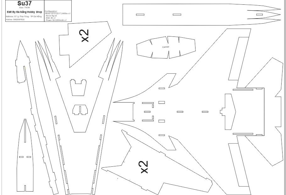 Giảm Giá Bản Vẽ Máy Bay Chiến Đấu - Su37 - Beecost