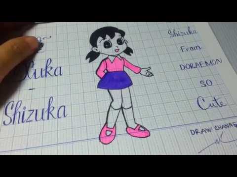 Vẽ Shizuka Trên Giấy Tập/ How To Draw Shizuka From Doreamon So Cute/ Do  Nhat Khanh - Youtube