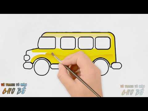Cách Vẽ Tranh Tô Màu Xe Bus Cho Bé Đến Trường | How To Draw A School Bus |  Vẽ Tranh Tô Màu Cho Bé - Youtube