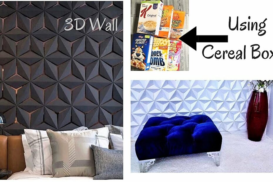 Diy 3D Wall Decor With Cereal Boxes! Inexpensive Room Decorating Ideas 2019  - Youtube