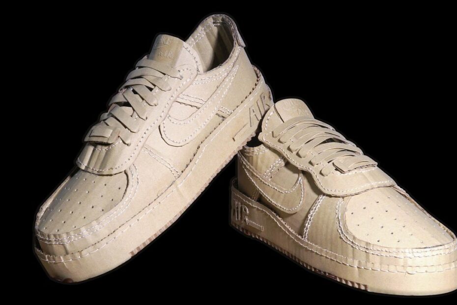 How To Make Nike Air Force 1 Shoes From Cardboard | Hack Room - Youtube