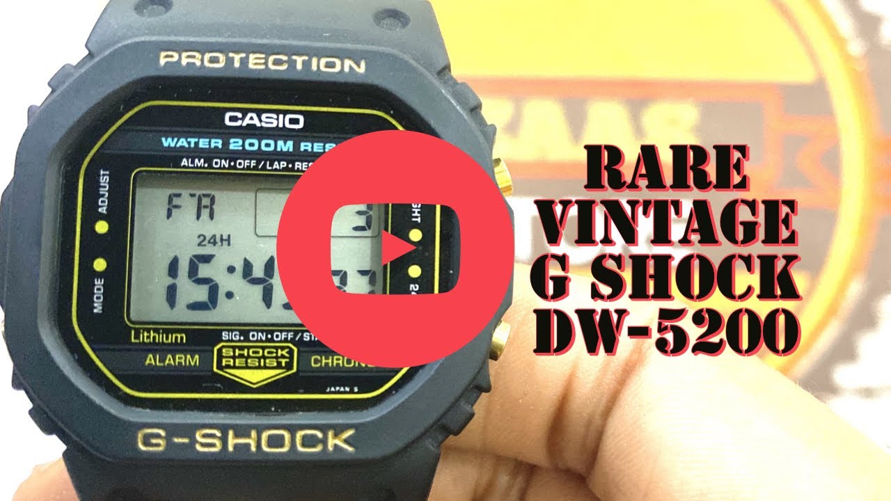 Super Rare Vintage G Shock Dw-5200 - Youtube