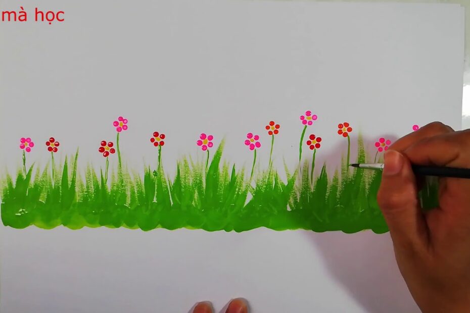 Vẽ Hoa Và Cỏ - Vẽ Màu Nước Đơn Giản - Draw Flowers And Grass - Learn To  Draw Simple - 画草花 - Youtube