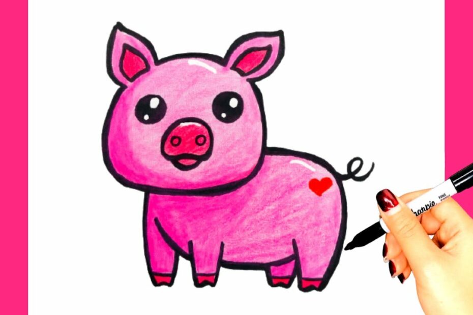 Hướng Dẫn Cách Vẽ Con Heo (Lợn) _ How To Draw A Pig/Thư_Vẽ - Youtube