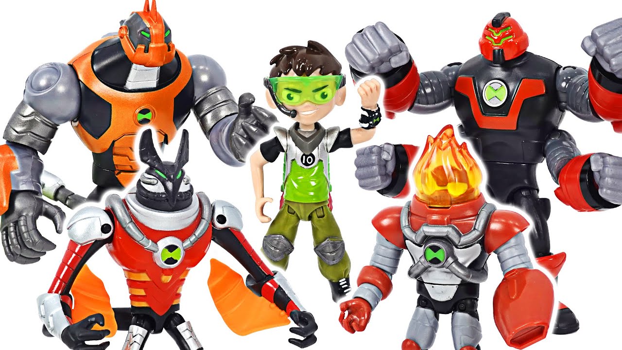 Ben 10 Omni-Kix Armor Heatblast, Four Arms Transform! | Dudupoptoy - Youtube