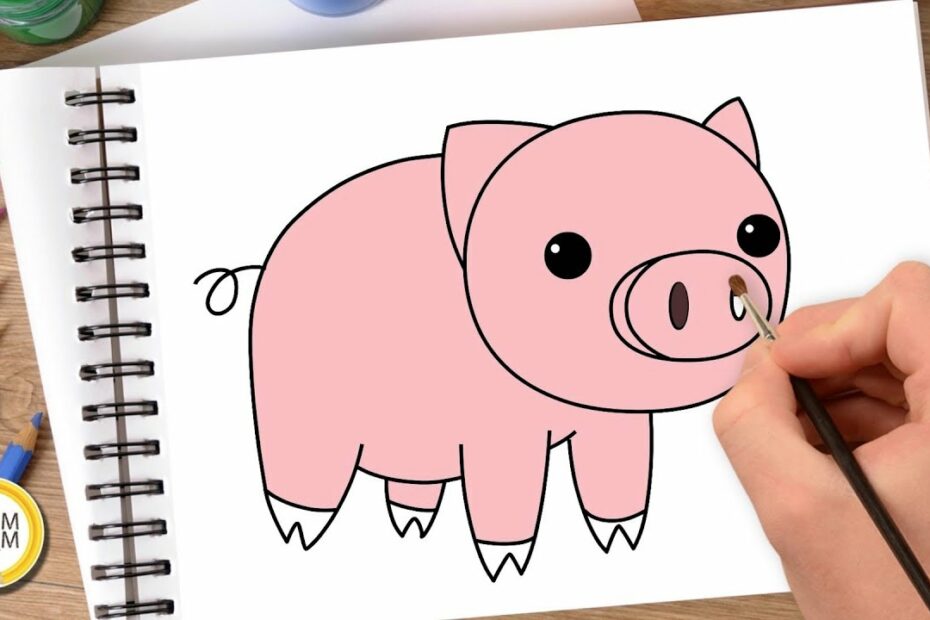 Hướng Dẫn Cách Vẽ Con Heo (Lợn) - Tô Màu Con Heo (Lợn) - How To Draw A Pig  - Youtube
