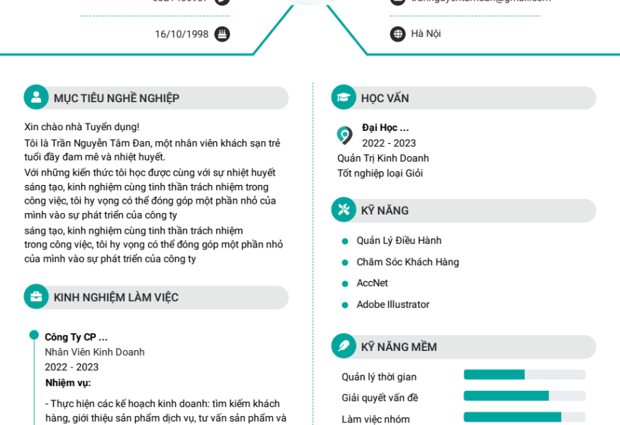 Tổng Hợp Mẫu Cv Xin Việc Online Chuẩn 2023 Cho Mọi Ngành Nghề