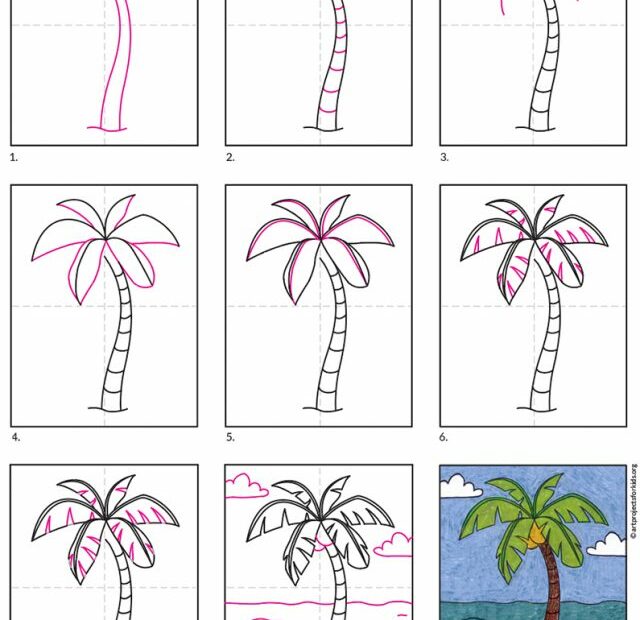 Hướng Dẫn Cách Vẽ Cây Dừa Đơn Giản Với 9 Bước Cơ Bản