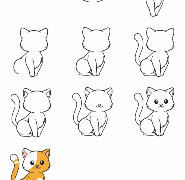Hướng Dẫn Cách Vẽ Con Mèo Đơn Giản Với 9 Bước Cơ Bản Ai Cũng Vẽ Được