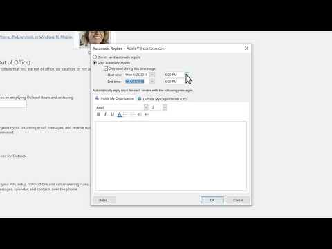 How to set up auto-reply in Microsoft Outlook