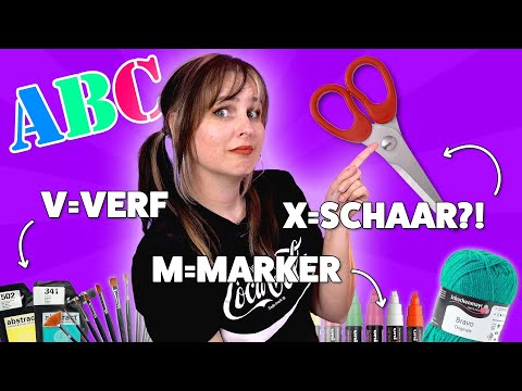 26 LETTERS, 26 ART SUPPLIES, 1 TEKENING! - ABC Alfabet Art Challenge