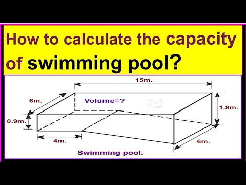 How to calculate the capacity of a swimming pool?/Calculating the volume of a swimming pool.