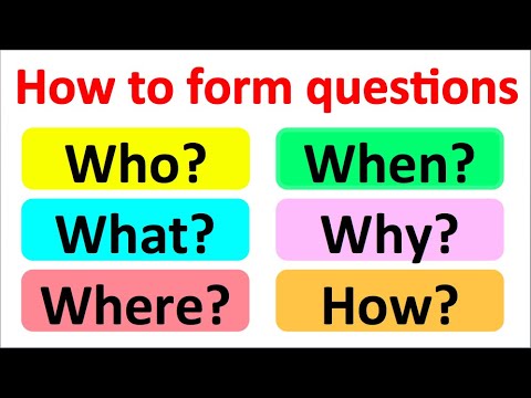 Who, What, Where, When, Why & How❓| Learn with examples