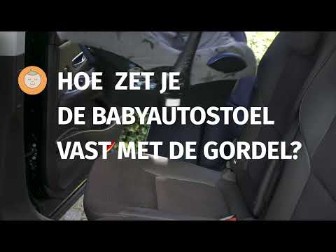 Baby autostoel vastzetten met gordel