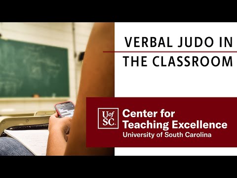 Verbal Judo in the Classroom