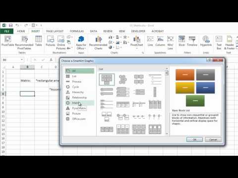 How to Make a Matrix on Excel : Microsoft Excel Help