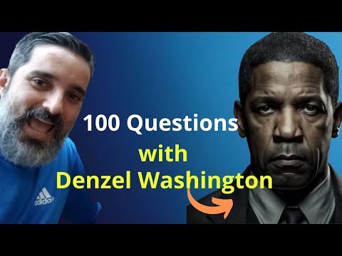 100 English questions with celebrities. | Learn English with Denzel Washington.