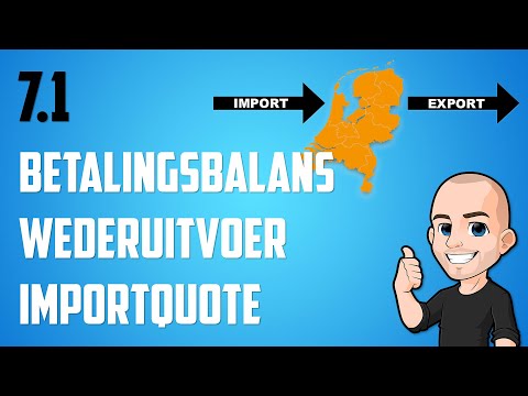 7.1 - Hoe werkt een betalingsbalans, wat is wederuitvoer en hoe bereken ik een importquote?