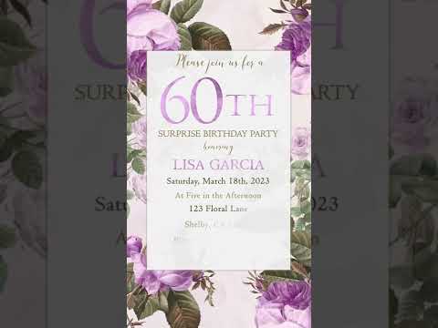 60th Birthday Invitation