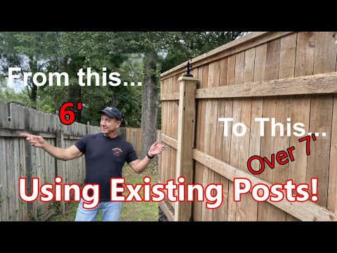 Raising Fence Height with existing Posts and Rails