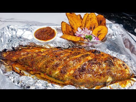 Extra Lekkere en Sappige Oven Gegrilde Vis in een Folie | Oven Gegrilde Croaker Vis