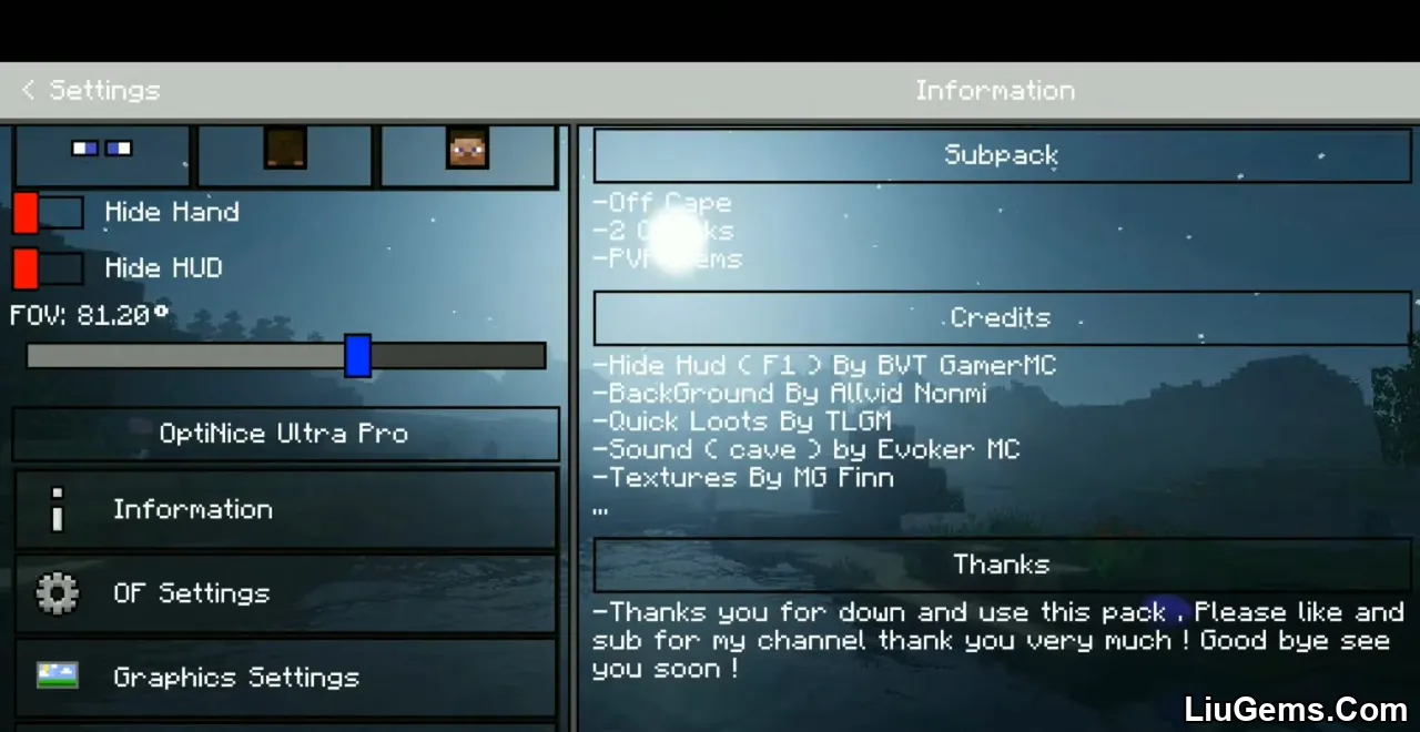 1 Optinice Client Ultra Mcpe 1 Optinice Client Ultra Mcpe
