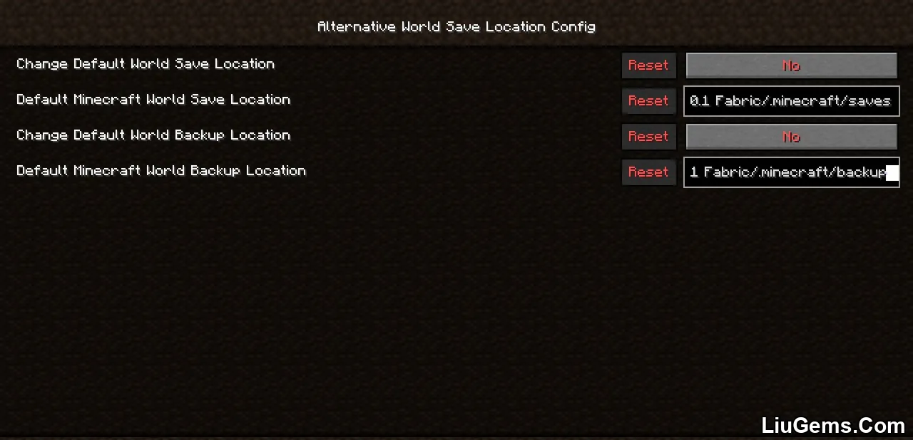 Alternative World Save Location Mod Screenshots 2 Alternative World Save Location Mod Screenshots 2