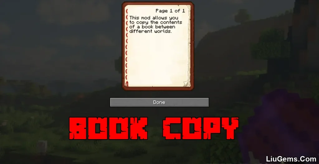 Book Copy Mod