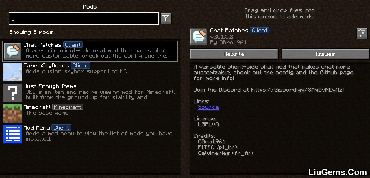 Chat Patches Mod Screenshots 1 Chat Patches Mod Screenshots 1