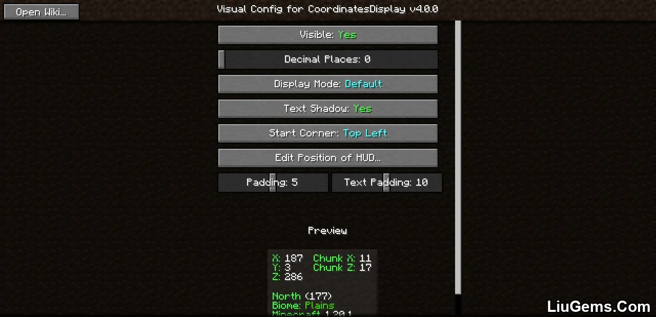 Coordinates Display Mod Screenshots 8 Coordinates Display Mod Screenshots 8