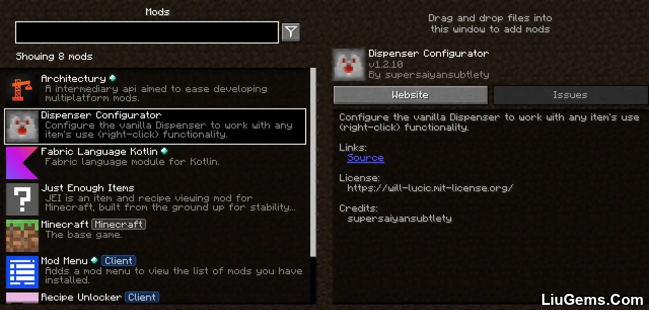 Dispenser Configurator Mod Screenshots 1 Dispenser Configurator Mod Screenshots 1