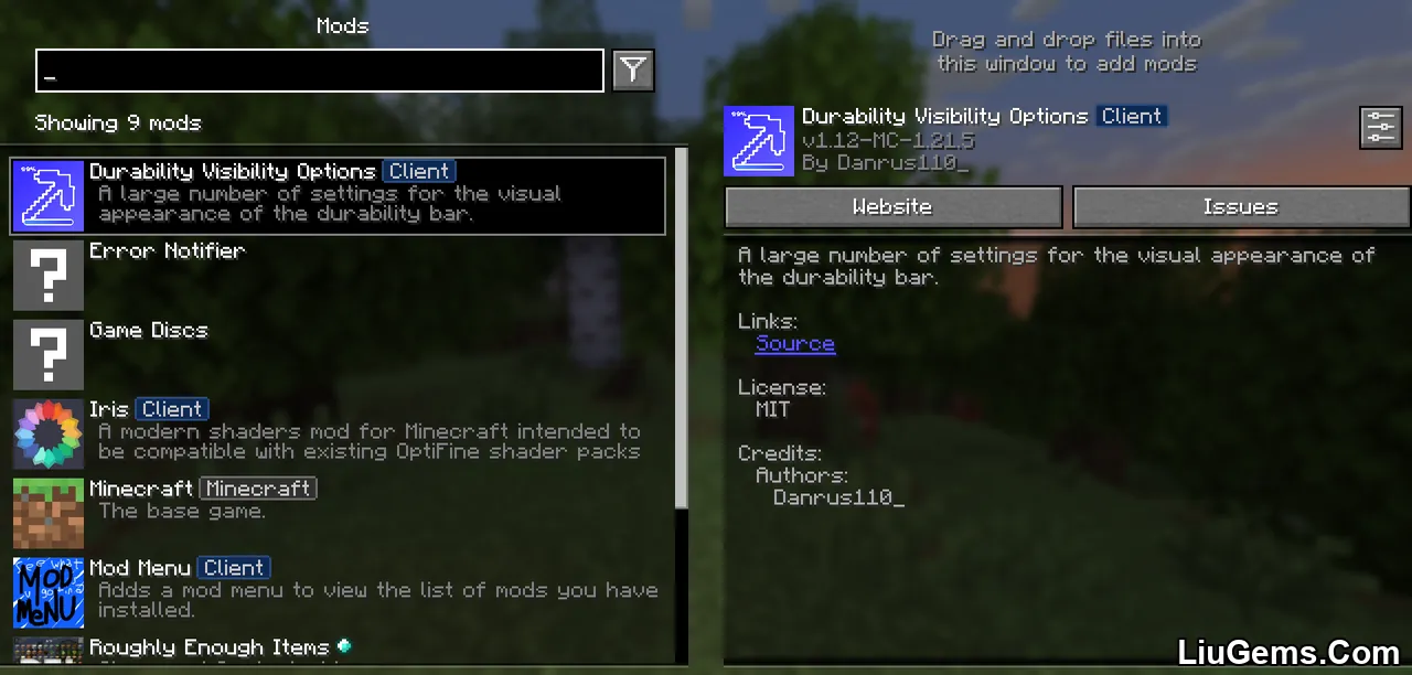Durability Visibility Options Mod Screenshots 1 Durability Visibility Options Mod Screenshots 1