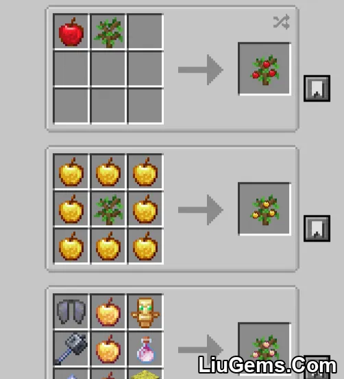 Golden Apple Tree Mod Crafting Recipes 01 Golden Apple Tree Mod Crafting Recipes 01