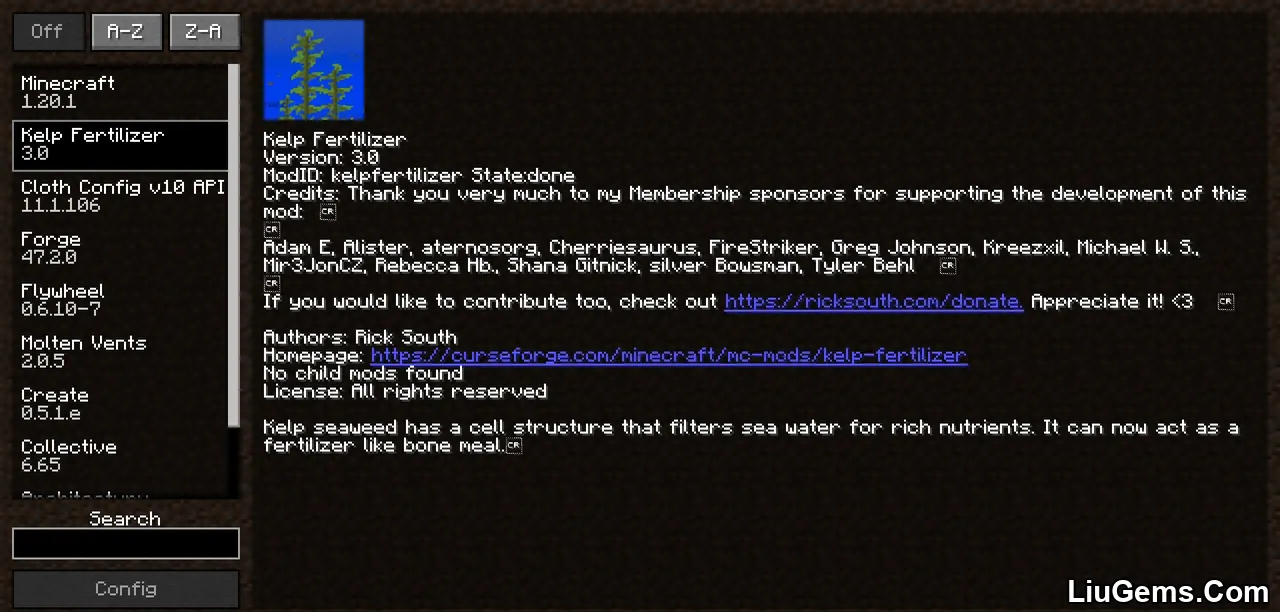 Kelp Fertilizer Mod Screenshots 1 Kelp Fertilizer Mod Screenshots 1