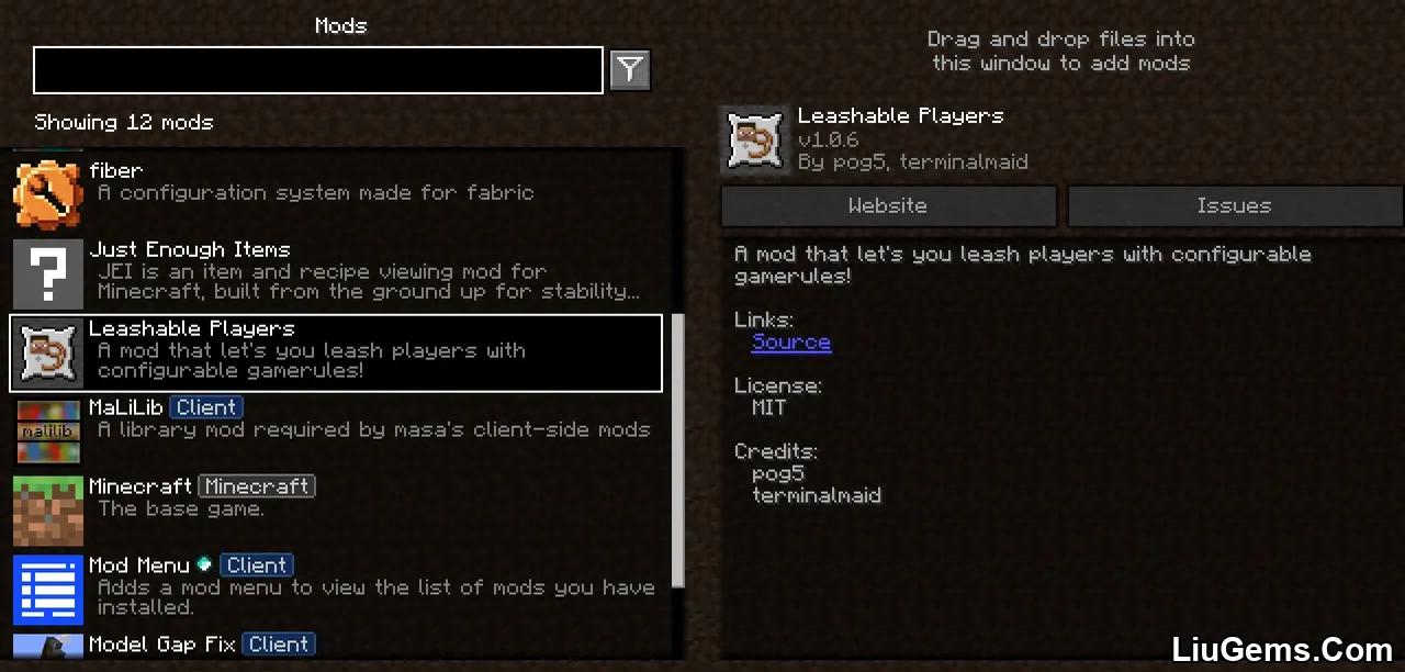 Leashable Players Mod Screenshots 1 Leashable Players Mod Screenshots 1