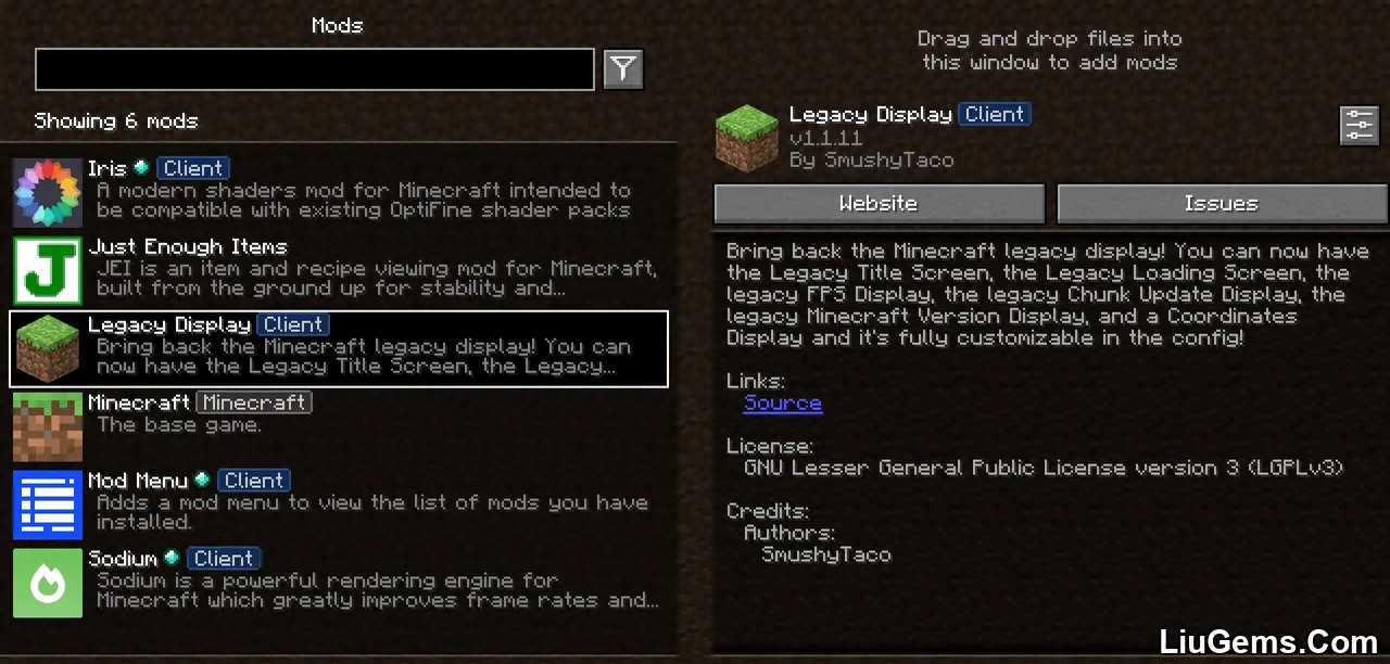Legacy Display Mod Screenshots 1 Legacy Display Mod Screenshots 1