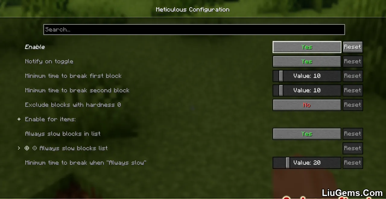 Meticulous Mod Screenshot 01 Meticulous Mod Screenshot 01