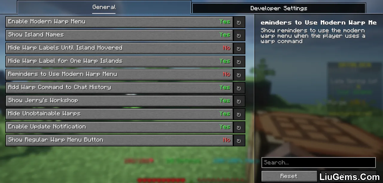 Modern Warp Menu Mod Screenshots 3 Modern Warp Menu Mod Screenshots 3