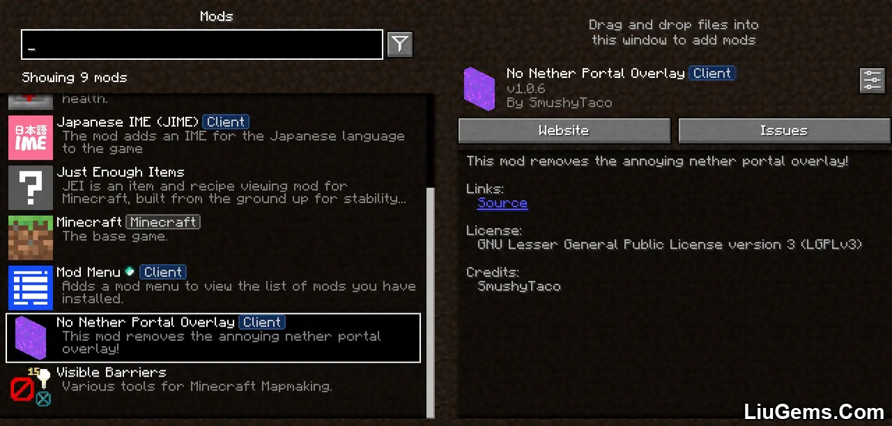 No Nether Portal Overlay Mod Screenshots 1 No Nether Portal Overlay Mod Screenshots 1