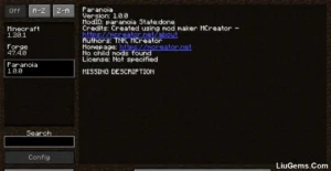 Paranoid Mod Screenshots
