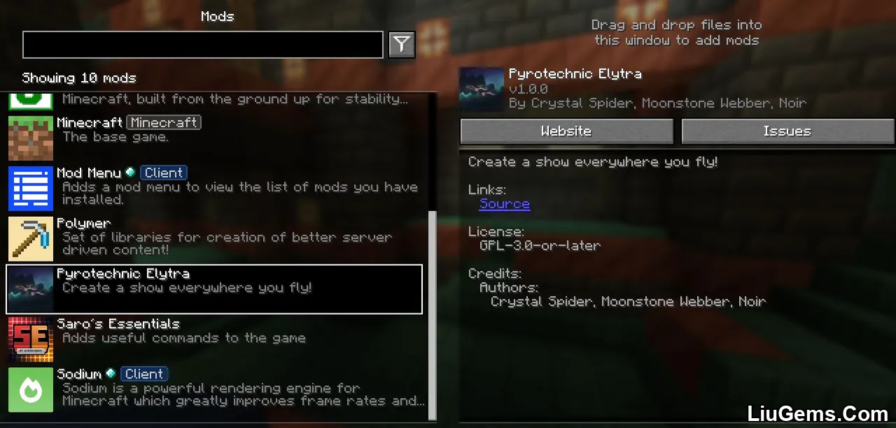Pyrotechnic Elytra Mod Screenshots 1 Pyrotechnic Elytra Mod Screenshots 1