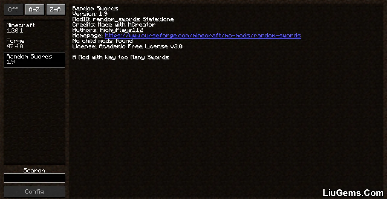 Random Swords Mod Screenshot 01 Random Swords Mod Screenshot 01