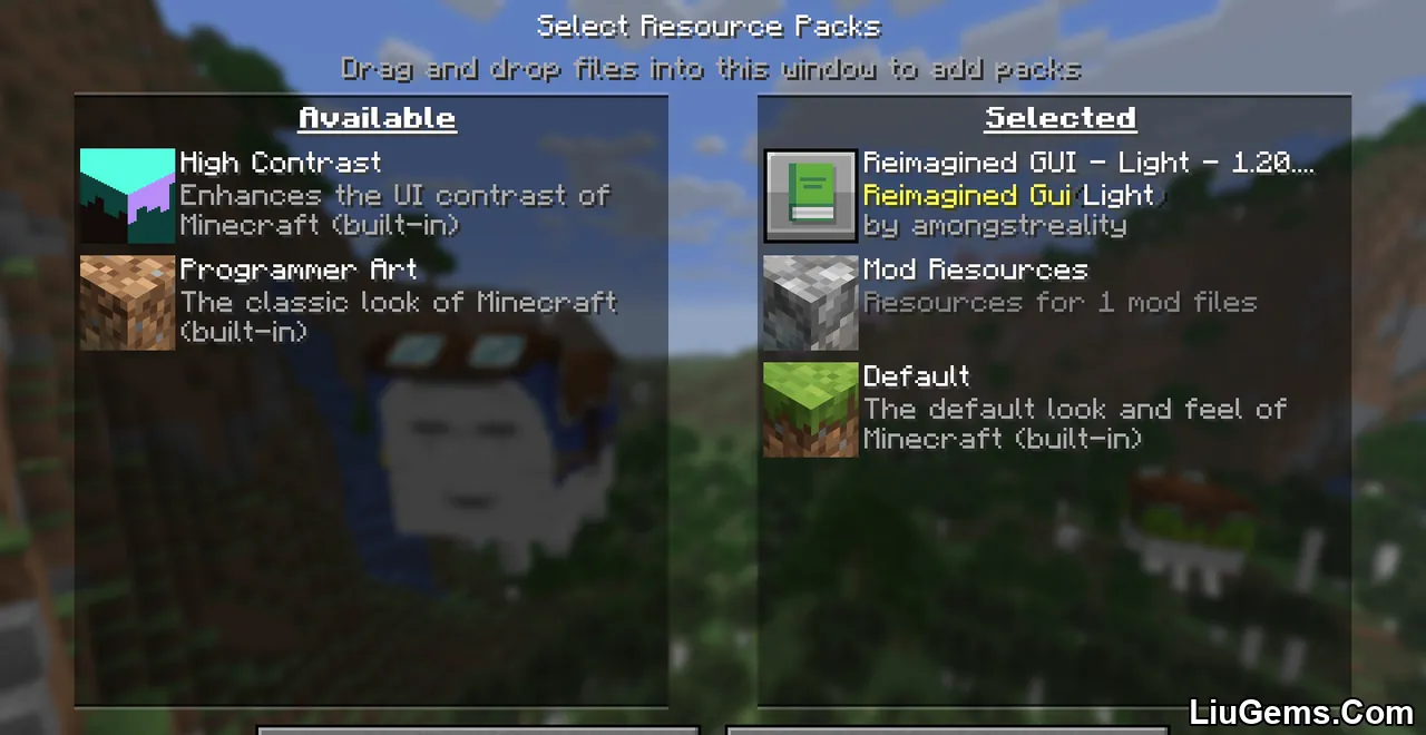 Reimagined Gui Light Resource Pack Screenshots 01 Reimagined Gui Light Resource Pack Screenshots 01