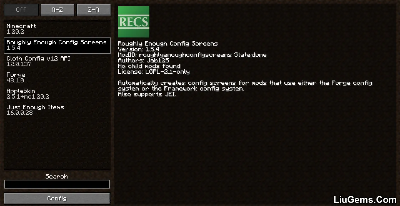 Roughly Enough Config Screens Mod Screenshot 01 Roughly Enough Config Screens Mod Screenshot 01
