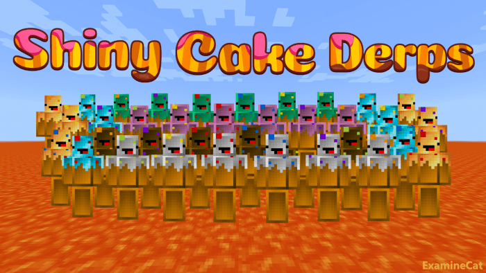 Shiny Cake Derps Skin Pack for mcpe